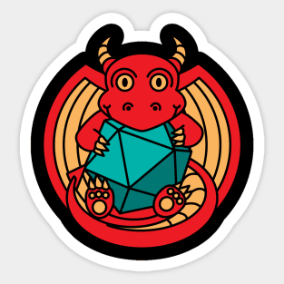 Baby Dragon d20 Dungeons and Dragons Sticker